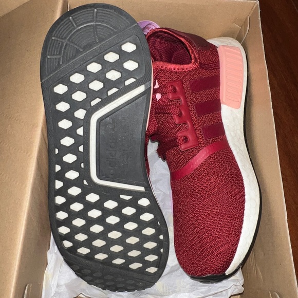 Adidas Originals Women's NMD_R1 Sneaker new burgundy white, purple&coral - Picture 3 of 14